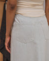 BASERANGE French ARTHUR light-colored denim skirt BAS-SKAR-DE-SU25-ECRU